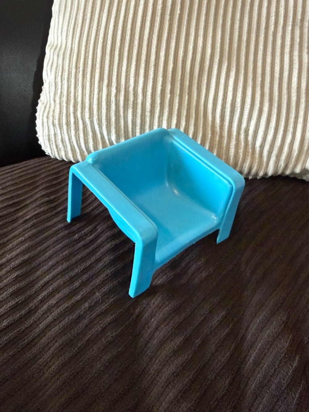 Vtg 1973 Barbie Doll Dream House Blue Modern Chair Dollhouse Furniture